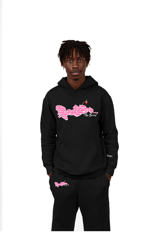 RANDOM SWEATSUIT (BLACK) Pink/White