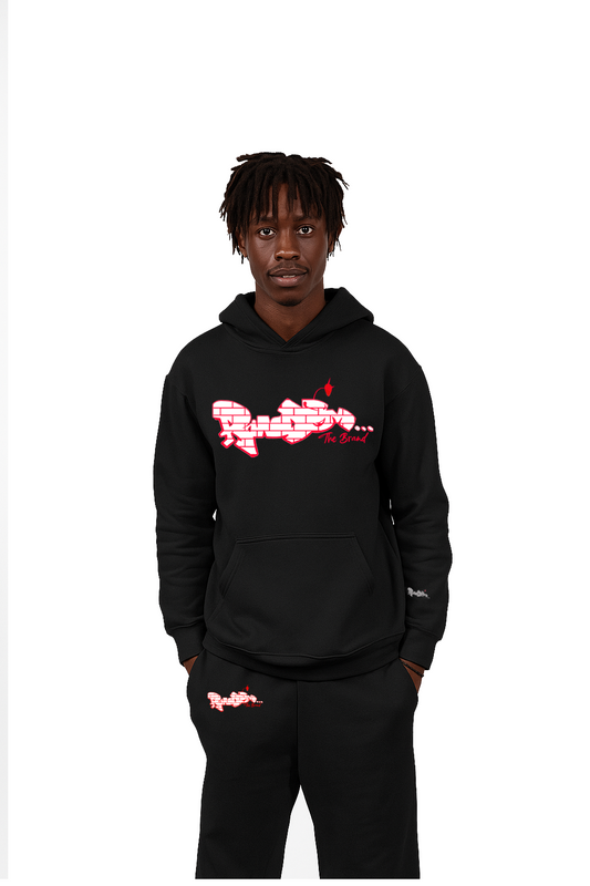 RANDOM SWEATSUIT (BLACK) Red/White